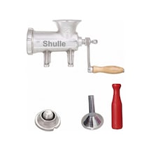 Shulle No 22 Kıyma Makinesi Kollu Tokmak+sucuk Hunisi+içli Köfte Aparatı Dahildir Metal