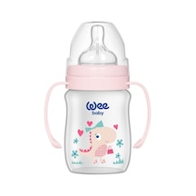 Wee Baby 137 Klasik Plus Geniş Ağızlı Kulplu PP Biberon 150 ML Pembe