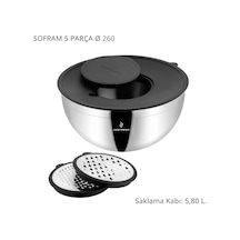 Sofram 5 Parça 26 Cm Karıştırma Ve Saklama Kabı 5,80 Litre