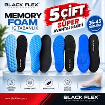 Blackflex Memory Foam Tabanlık Süper Avantaj Paketi 5'li Seri 36-45