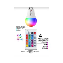 Rgb Led Lamba Kumandalı Ambiyans Aydınlatma 2000 Lümen Tasarruflu Renk Değiştiren Led Işık