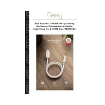 Ses Aparatı Teknik Parça Kolay Kullanım Dönüştürücü Kablo Lightning To 3.5mm Aux Trmjh24