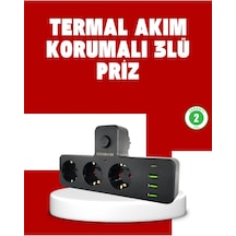7 Portlu Çoklu Priz Usb Ve Type-c Girişli Akıllı Güç Ünitesi, Uczzz3397akımkorumalıpriz Standart