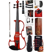 Midex RCZ-606RD Elektro Keman Seti Red (Kulaklık Kablo Tuner Yastık)
