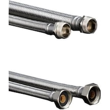 1/2X1/2 Nipelli Flex Hortum 70 cm Beyaz