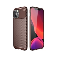 Apple Uyumlu iPhone 12 Pro Max Klfs Negro Silikon Kılıf-kahverengi Kahverengi