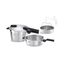 Fissler Vitaquick Premium Düdüklü Tencere Set 4,5+2,5 Litre Buharlama Aparatlı Diğer