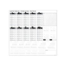 5 Adet 100 100 Cm Çarpım Tablosu Akıllı Kağıt Tahta