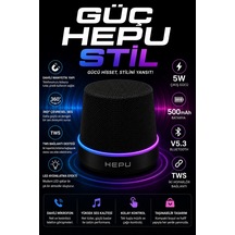 Hepu Hp-ms01g Siyah Manyetik Telefon Tutuculu Kablosuz Bluetooth Hoparlör Tws Destekli