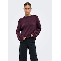 Only Kadın Onlsımonı L/s O-neck Kazak - 15368976 Bordo