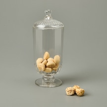 Aroww Pear Ayaklı Kurabiye Kavanozu - Şeffaf - 800 Ml Çok Renkli