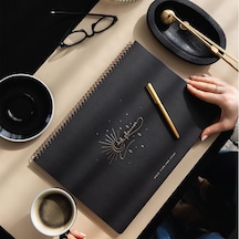 Süresiz Haftalık Spiralli Masaüstü Planlayıcı 24x34 Cm - Desk Planner Siyah Çok Renkli