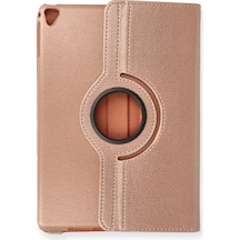 Mey İthalat iPad Uyumlu  9.7 2018 Kılıf 360 Tablet Deri Kılıf - Rose Gold