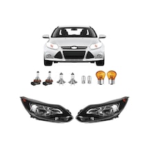 Ford Focus 3 Ön Far Lamba Siyah Zemin Sağ Sol Takım 2011--2015