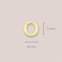 Goldkupe 14 Ayar Altın O Harf Küpe 0,43 Gr-1373