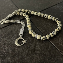 Sertifikalı Dalmaçyalı Jasper 6mm 33lük Doğal Taş Tesbih