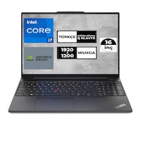 Lenovo ThinkPad E16 Gen 1 21JQS2MDTX009 i7-1355U 16 GB 1 TB SSD MX550 16" W11P WUXGA Dizüstü Bilgisayar