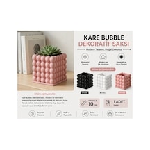 Kare Bubble Dekoratif Saksı 10 Cm 3d Baskı Minimalist Çiçek Saksısı