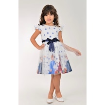 Buse&Eylül Bebe Beyaz Elsa Karlar Kraliçesi Kız Çocuk Elbisesi