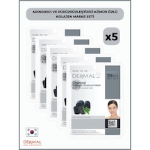Dermal Arındırıcı Ve Pürüzsüzleştirici Kömür Özlü Kolajen Maske 23gr 5 Adet