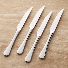 Crate & Barrel Caesna Mirror Çelik Steak Bıçakları, 4'lü Set - Şık Ve Dayanıklı Takımlar Çok Renkli
