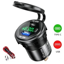 12-24volt Araç/tekne/motosiklet(Quick)Şarj Usb/TypeC Yeşil Işık