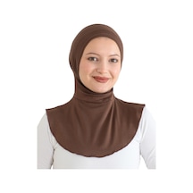 Modish Group Kadın Boyunluklu Hijab Tesettür Pratik Spor Bone - Sarı KAhverengi