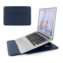 Cbtx PU06 Çok Fonksiyonlu Deri Katlanır MacBook Pro 16" Laptop Çantası Mavisi