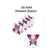 Kelebek Şablon Protez Tırnak Uzatma Şablon Jel Alt Form Şablonu 50adetkelebek