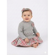 Xo Kids Kız Çocuk Elbise 6-36 Ay 4102 Gri