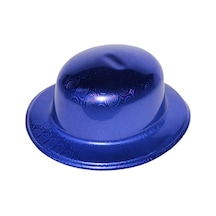 Mavi Renk Hologramlı Plastik Yuvarlak Melon 27x24 Cm Standart