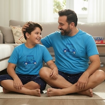 Bonbon Baba Oğul Pijama Takımı - Ürünler Ayrı Ayrı Satılır, Kombin İçin Ayrı Ayrı Sırayla Sepete Ekleyiniz Bb2501 Mavi