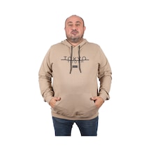 Moc Grande Mocgrande Büyük Beden Erkek Sweat Kapüsonlu Tokyo 22702 Bej