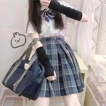 Tezzgelsin Unisex Siyah Ikili Tek Parmak Punk Kolluk Eldiven Siyah