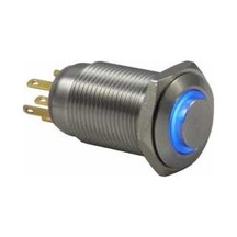 Drn516 16Mm Metal Beyaz Ledli Anahtarlı Buton