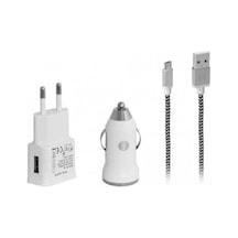 FRISBY FA-7540MU ANDROID DATA KABLO+ADAPTÖR+ARAÇ ŞARJ KİTİ