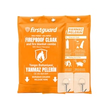 Firstguard Yanmaz Pelerin Ve Yangın Battaniyesi, 550 C 1022 F Dayanıklı,%100 Fiberglas, 160x145 Cm, Askı Aparatı Hediyeli,ce En1869:2019