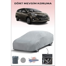 Toyota Calya Uyumlu Araba Brandası, Oto Branda, Araba Çadırı, Su-güneş Geçirmez Gri