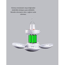 Solar - 385 - Güneş Enerjili Ve Usb Şarjlı 5 Atlı Led - Novapazr - Kamp Lambası