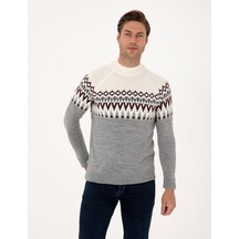 Pierre Cardin Erkek Açık Gri Melanj Kazak /triko 50315740-vr091 Açık Gri Melanj
