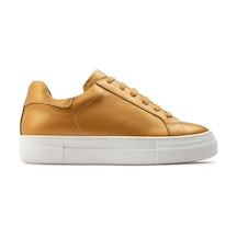 Deery Hakiki Deri Sarı Sneaker Kadın Ayakkabı Sarı