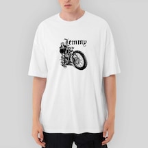 Motörhead Lemmy Kilmister Motorbike Oversize Beyaz Tişört Beyaz