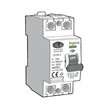 Sigma 2x40 Amp 30 Ma 6ka Monofaze Kaçak Akım Rölesi