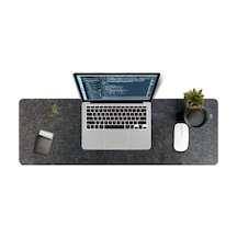 Çalışma Masası Düzenleyici Keçe Bilgisayar Mouse Pedi Masa Üstü Düzenleyici Mat 90x33 Cm Gri