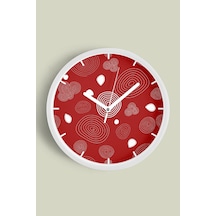 Modern Duvar Saati - 35cm - Önü Camlı Beyaz Kasa - Sessiz Mekanizma-jh0771 Beyaz