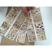 Scrapbook Eski Gazeteler Etiket Seti, Laptop, Ipad, Defter, Kitap, Planlayıcı Sticker Diğer