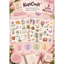 3 Sayfa Sticker Seti Spring - İlk Bahar Temalı Sticker Seti 0