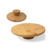 Ayaklı Yüksek Bambu Sunum Tabağı Yükseltici Ayaklı Bambu Sunum Tepsisi Doğal, Şık Ve Dayanıklı 20cm 20cm 6cm Açık Gri