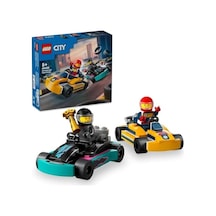 City Go-kartlar Ve Yarış Sürücüleri 60400-5 Yaş Ve Üzeri İçin Yarışçı Minifigürü İçeren Yaratıcı Oyuncak Yapım Seti 99 Parça