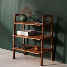 Woodesk Suono, Ahşap Kitaplık Ve Raf Sistemi, 90x75 Tik Renk